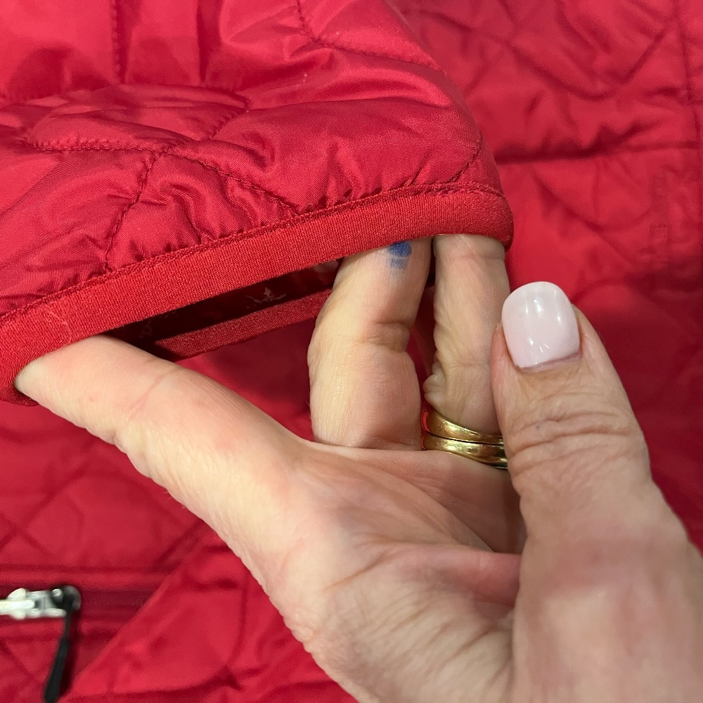 LL Bean red quilted Thinsulate jacket - Picture 3 of 7
